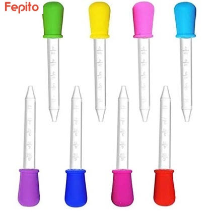 FEPITO Dụng Cụ Nhỏ Giọt Chất Lỏng Silicone, Ống Nhỏ Giọt Bằng Nhựa Trong Suốt Ống Nhỏ Giọt đầu Bóng đèn Thuốc Nhỏ Mắt Cho Khuôn Kẹo Máy Cho Trẻ ăn, Khuôn Kẹo Cao Su Và Hàng Thủ Côn