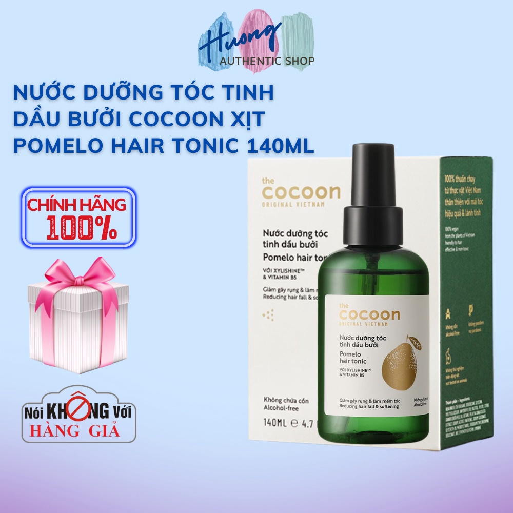 Nước Dưỡng Tóc Tinh Dầu Bưởi Cocoon Xịt Pomelo Hair Tonic 140ml Giúp Giảm Gãy Rụng, Làm Mềm Mại, Suôn Mướt Tóc