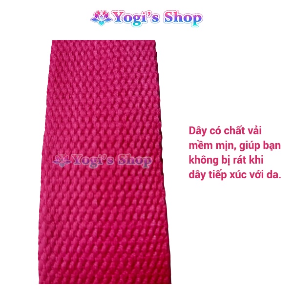 Dây Tập Yoga Dài 2.3m, Bản Rộng 3.8cm, Dày 2mm, Chất Liệu Cotton | Nhiều Màu Lựa Chọn