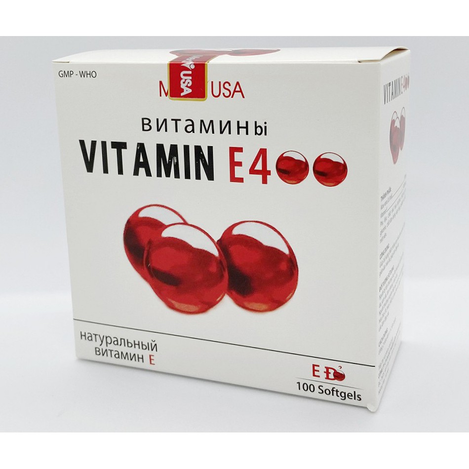 Vitamin E đỏ 400IU - Hỗ trợ làm đẹp da, ngăn ngừa lão hóa, có thêm lô hội