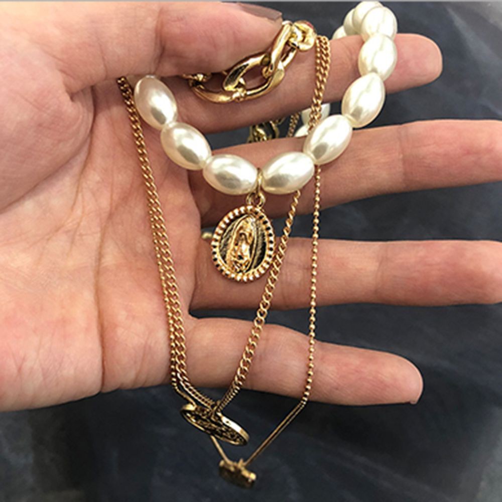 Dây chuyền ngọc trai phong cách Đức mẹ Mary