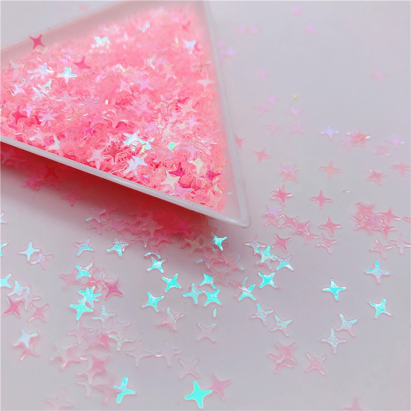 Túi 10g Hạt Kim Cương Hình Ngôi Sao 4mm 4 Điểm Dùng Trang Trí Móng Tay DIY