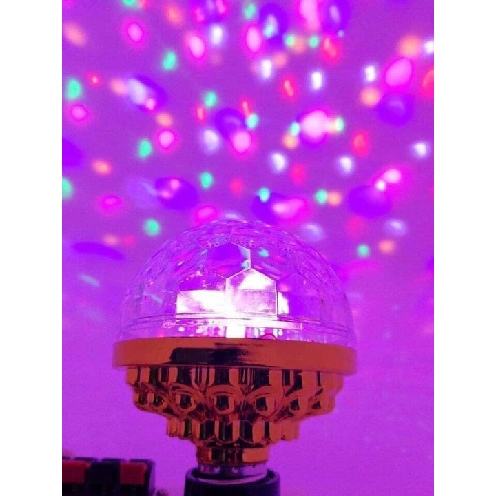 Đèn Nháy Đui - Đèn Led Nháy Chớp 7 Màu 5 Chế Độ Tự Xoay Đui Tròn Cao Cấp