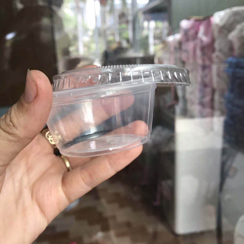 Hũ đựng nước sốt/chén nước chấm kèm nắp 60ml,105ml