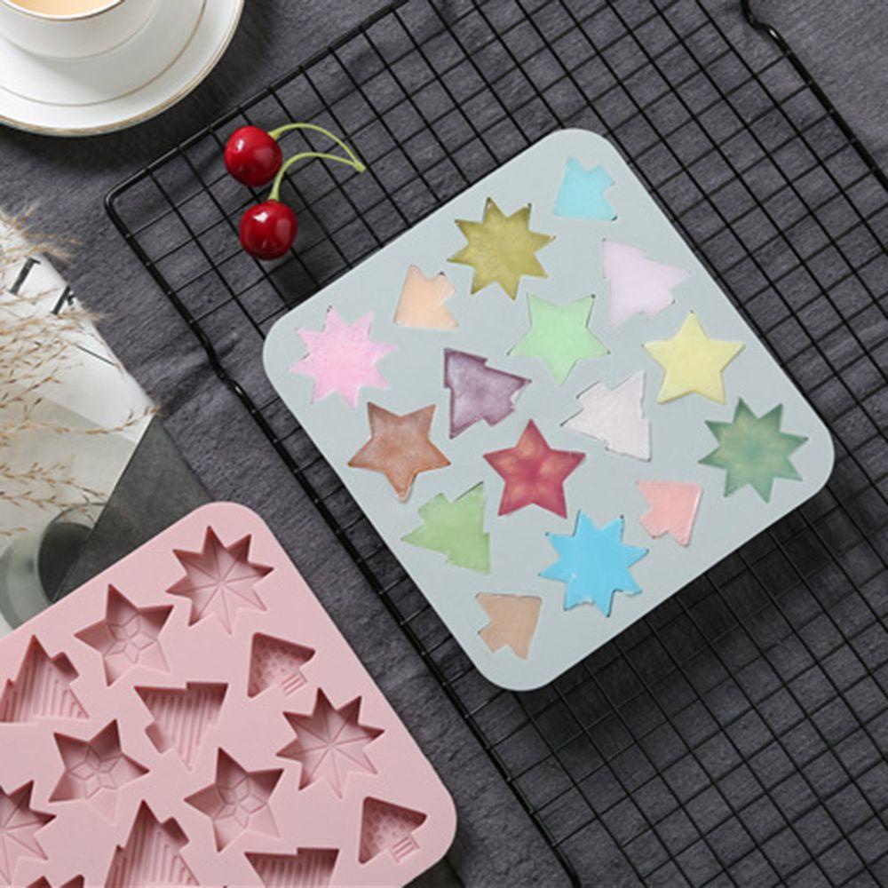 LAKAMIER Khuôn Silicone Làm Bánh &amp; Xà Phòng Hình Cây Thông &amp; Bông Tuyết