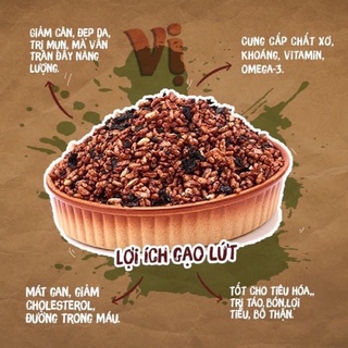 Cốm Gạo Lứt Rong Biển Hương Vị Thơm Ngon Ròn Rụm, Ăn Là Ghiền, Gói 350gram