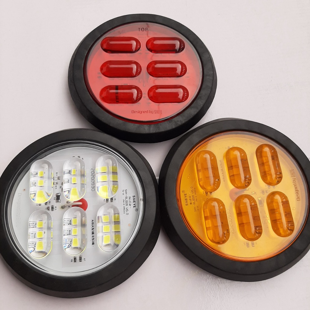 Đèn hậu  tròn xe tải chạy chung điện 12_24v