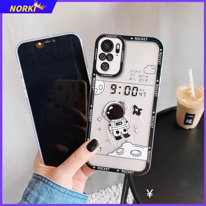 Ốp Điện Thoại Silicone Mềm Họa Tiết Phi Hành Gia Hoạt Hình Cho Xiaomi Redmi 10 10C 9 9A 9C 9T Note 11 11S 10 10S 9 9S 8 ProLens