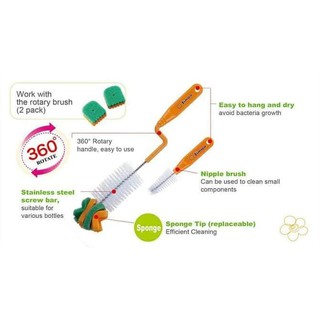 Cọ rửa bình sữa dạng xoay bọt biển Simba S1412