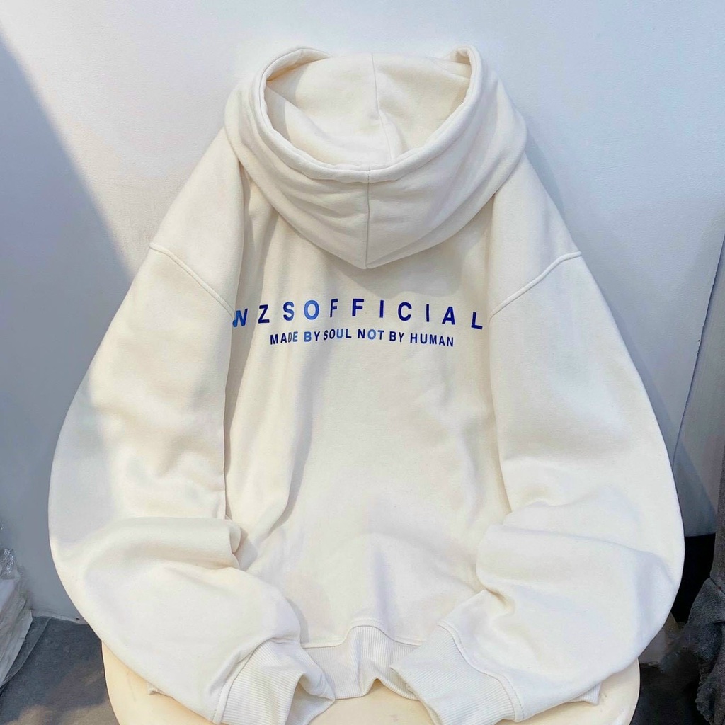 Aó Hoodie Nam Nữ Họa Tiết Chữ In WZSOFFICAL Thiết Kế Nón Có Cúc Bấm Và Dây Kéo Rất Tiện Lợi TP