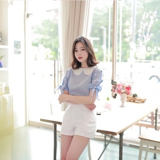 Áo kate phối cổ sen cho người béo mập