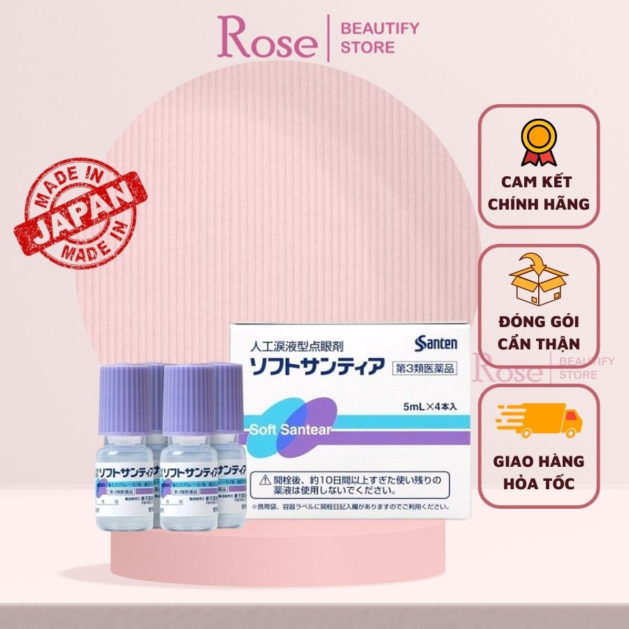 Nhỏ mắt nhân tạo Nhật Bản Soft santen phục hồi thị lực chăm sóc mắt tối ưu 5 ml Rose.beautify thumbnail