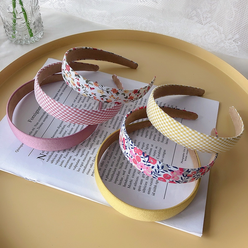 Bán buôn băng đô kẻ sọc / in hoa thời trang trẻ trung phong cách Hàn Quốc