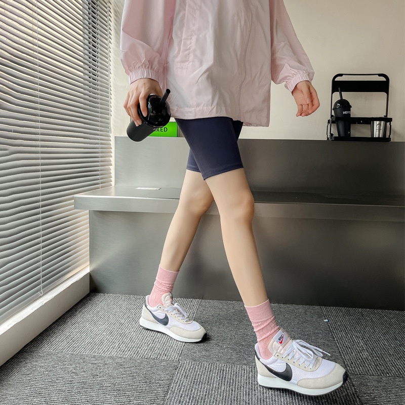 Tất vớ lưới mỏng cổ cao màu basic cute