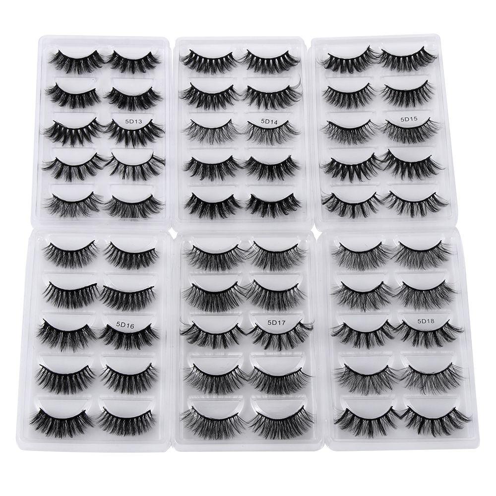 Xiantin Set 5 Cặp Hộp Đựng Lông Mi Giả SKONHED Phong Cách Giáng Sinh