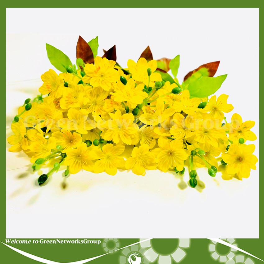 Hoa mai giả chất liệu vải trang trí ngày tết combo 20 bịch (150gr/ bịch khoảng 60 bông) GreenNetworks