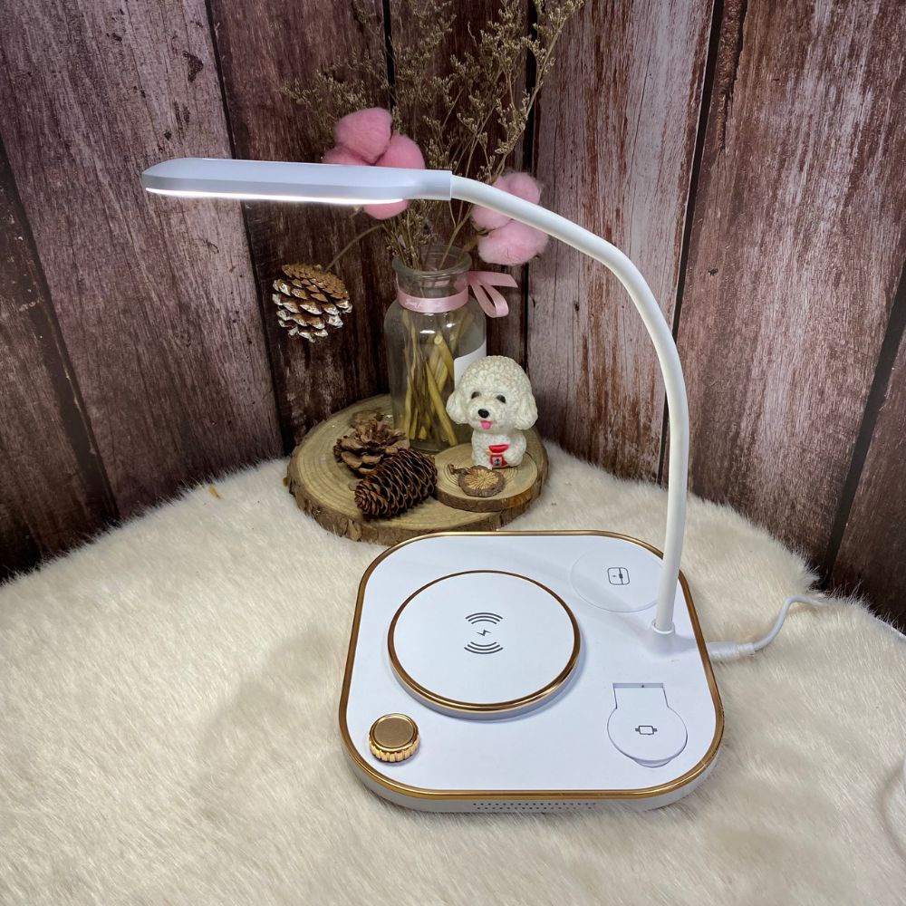 Đèn ngủ để bàn kiêm sạc không dây đa năng Lamp X3 dành cho điện thoại , đồng hồ , tai nghe sang trọng - bảo hành 1 năm