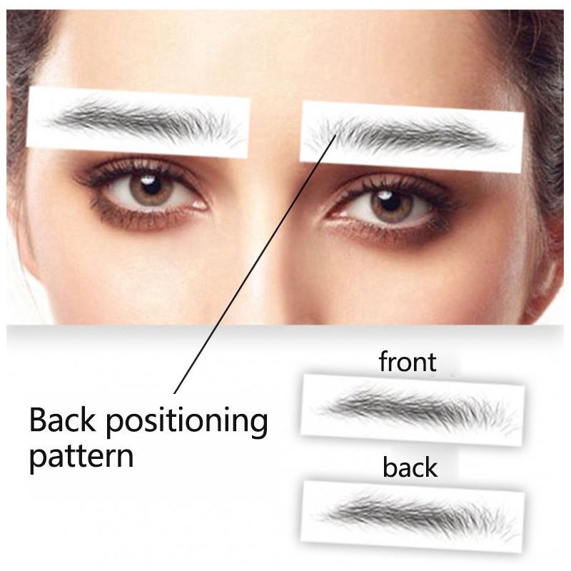 Nhãn dán hình xăm lông mày 6D MỚI / 10 cặp Nhãn dán giả bán cố định dạng nước