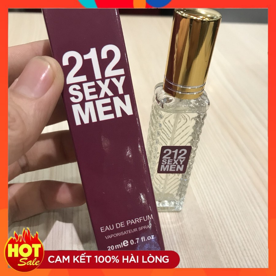 Nước Hoa mini 212 Sexy Men 20ml 6D Hương Nam Tính, Lịch Lãm Nước Hoa Thơm Lâu 12h, Bảo Hành 12 tháng