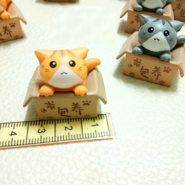 Mèo trong hộp giấy phụ kiện trang trí charm sliem | BigBuy360 - bigbuy360.vn