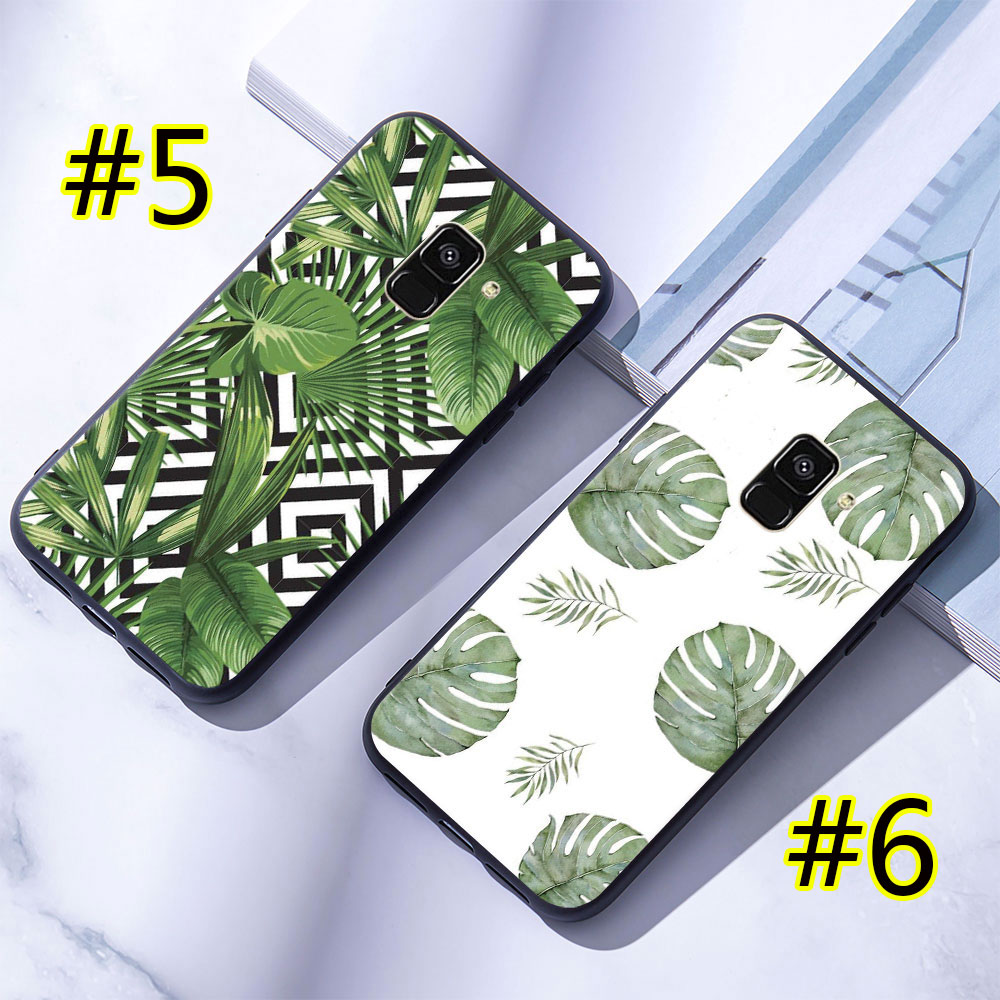 Ốp lưng samsung Điện Thoại Bằng Silicone Mềm In Hình Thực Vật Cho Samsung Galaxy A6 / A8 Plus / A7 / A9 2018