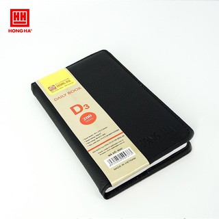 Sổ bìa da 200 trang Daily Book D3 Hồng Hà(4537)