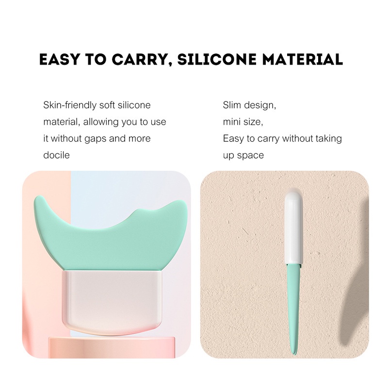 1 Dụng Cụ Hỗ Trợ Trang Điểm Mắt / Mascara Đa Năng Ngăn Chặn Mi Mắt Bằng Silicone Tiện Lợi