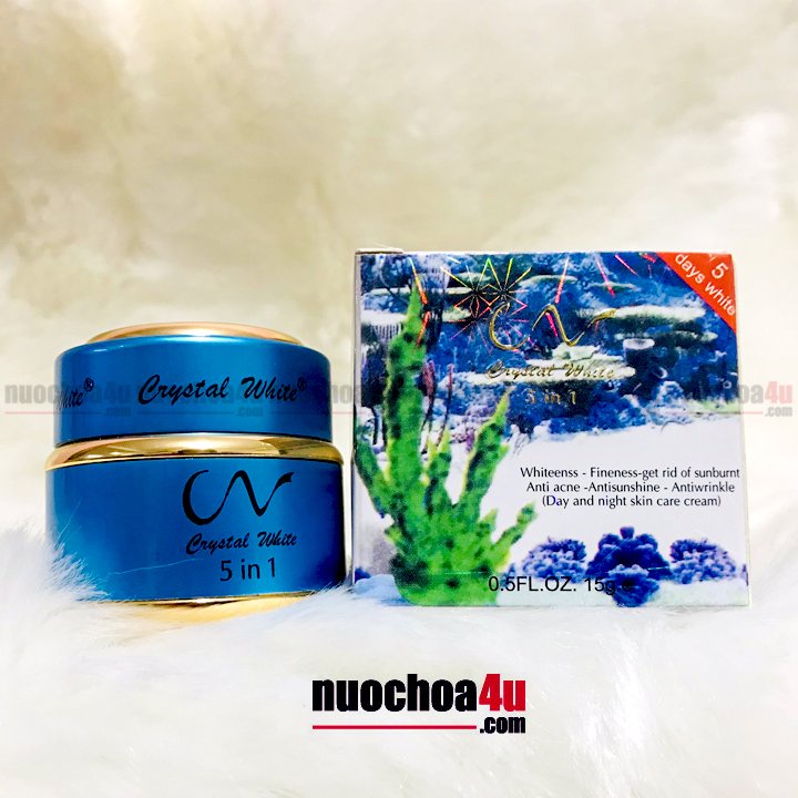 Kem Rong Biển - CRYSTAL WHITE - 5in1 Day And Night Skin Care Cream 15g