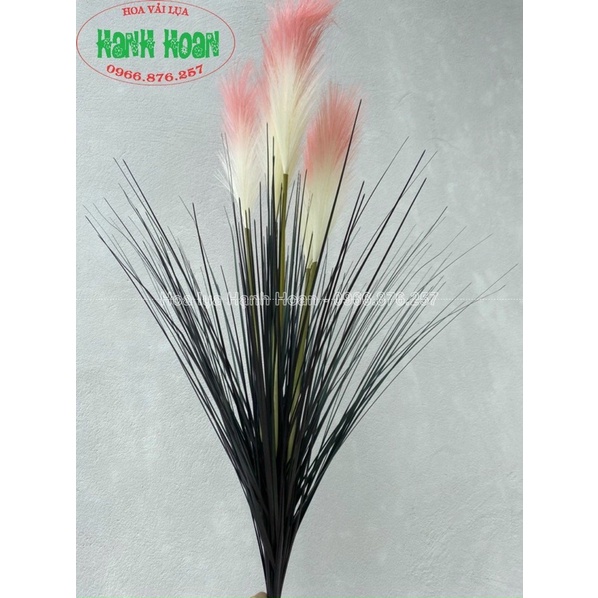 CÀNH LAU 5 BÔNG LỚN CAO 90CM DECOR SIÊU ĐẸP- HOA GIẢ TRANG TRÍ