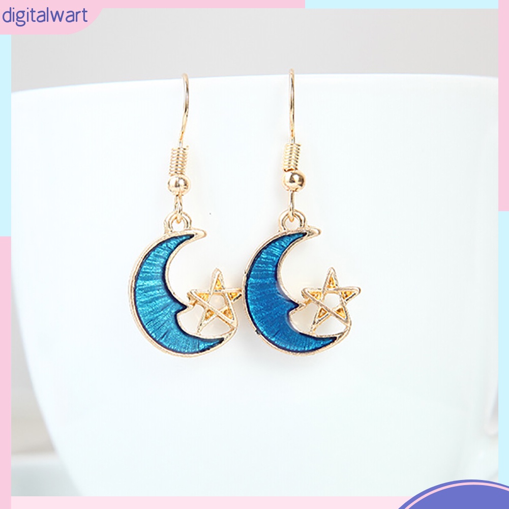 Đôi bông tai hình trăng và sao xinh xắn, trẻ trung cho nữ