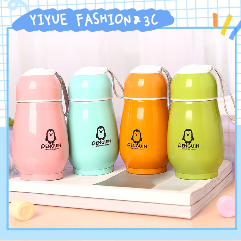 Bình nước giữ nhiệt inox in chim cánh cụt