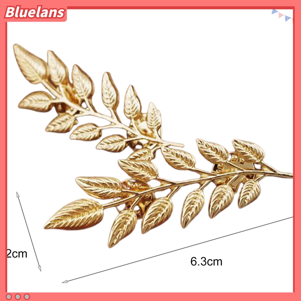 1 Cặp Ghim Cài Áo Hình Chiếc Lá Trang Trí Quần Áo Dài 48h