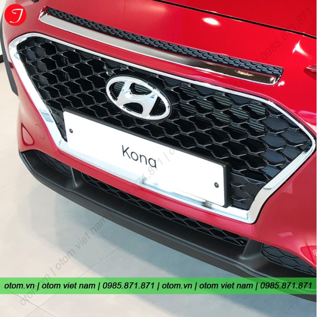Ốp trang trí viền ca lăng và lưới ba đờ xốc Hyundai Kona Korea (2pcs)