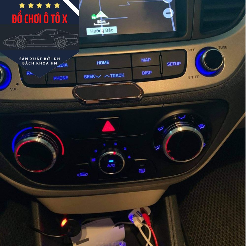 Núm điều hòa HYUNDAI ACCENT 2017 - 2022+ bản tiêu chuẩn bộ 2 núm Hàng cao cấp