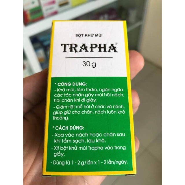 Bột khử mùi Trapha (30g) ngăn ngừa hôi nách, hôi chân