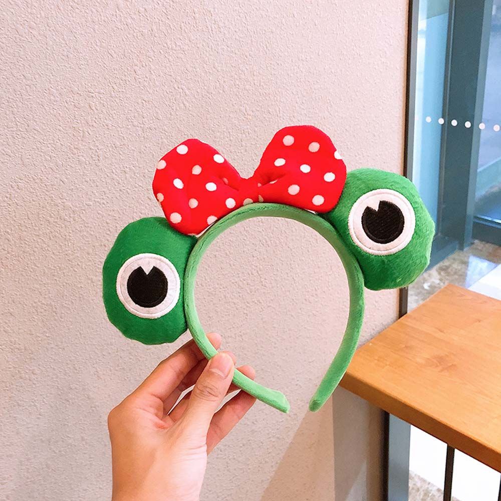 Băng Đô Cài Tóc Vải Bông Đính Nơ Họa Tiết Chuột Minnie Dễ Thương Cho Nữ