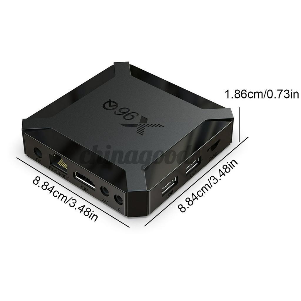 Hộp giải mã TV khuếch đại âm thanh 4G+64GB 4k X96Q Android 10.0 H313 2.4g Wifi