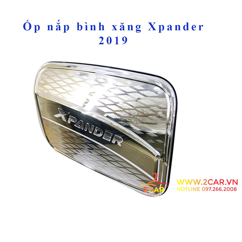 Ốp nắp bình xăng xe Mitsubishi Xpander 2018- 2021 mạ crom cao cấp