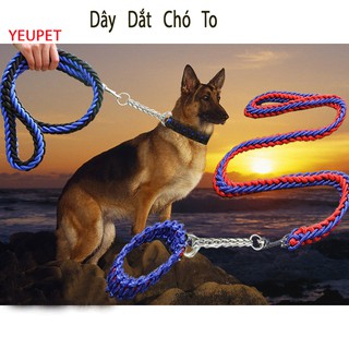 Dây dắt cho lớn, Dây dắt chó to đi dạo Bọc dù 8 sợi vặn thừng chắc khỏe full size, full màu