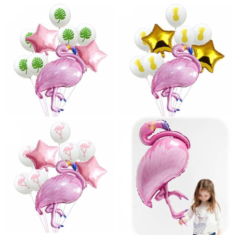 Bộ 9 bong bóng lá nhôm hình hồng hạc