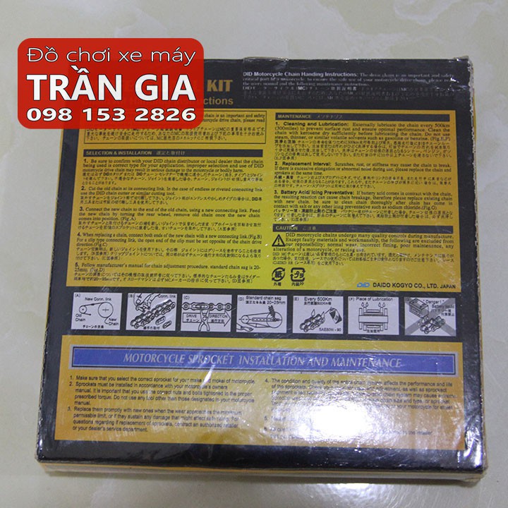 Bộ nhông sên dĩa Wave nhập Thái - nhông sên dĩa vàng Wave