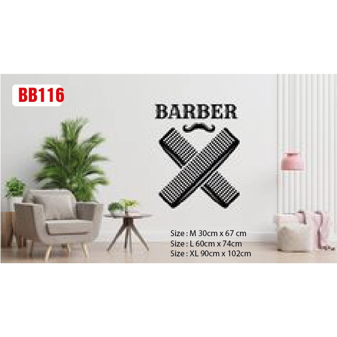 Decal dán làm đẹp cửa tiệm Barber và Salon, thu hút khách hàng, tạo điểm nhấn cho cửa tiệm, tăng doanh thu P8