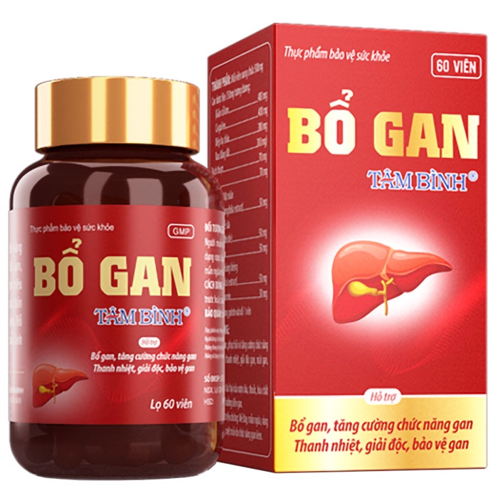 Bổ Gan Tâm Bình, hỗ trợ bổ gan tăng cường chức năng gan, giảm vàng da, mề đay (hộp 60 viên)