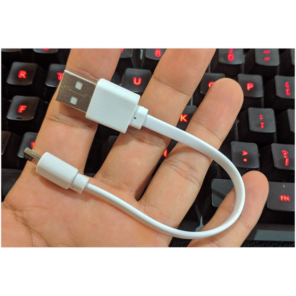 Cáp Sạc Micro USB Loại Ngắn 20 Cm (Dẹt)