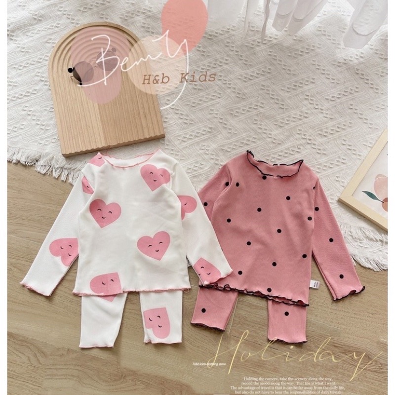 Bộ thu đông bé gái - đồ dài tay cho bé vải thun tăm mềm mướt loại 1 - quần áo trẻ em 8-22kg