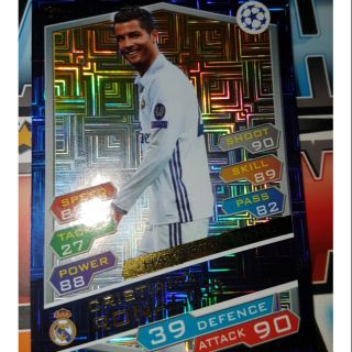 Ronaldo hat trick hero Topps Match attax UCL 2017 ( thẻ cầu thủ )