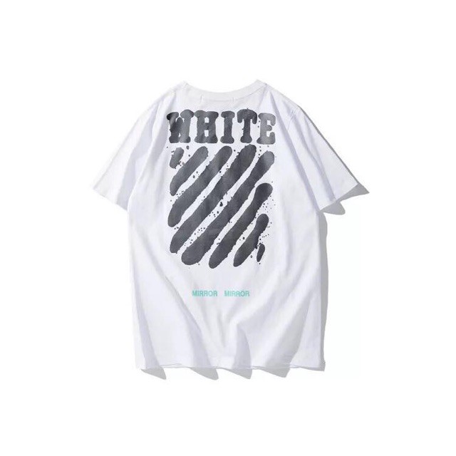 ÁO THUN VẠCH OFF WHITE UNISEX - áo thun trắng - áo thun nam