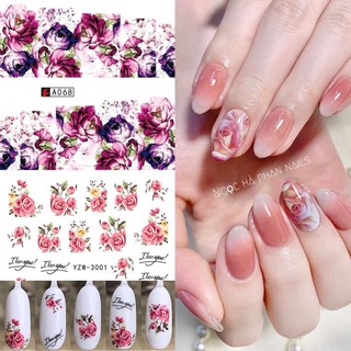 Stick nước hình hoa cực sang không sến súa đủ kiểu trang trí móng tay