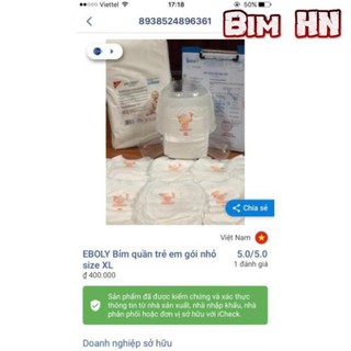 [Bỉm HN] [Siêu Rẻ] Combo 100 bỉm quần Eboly M,L,Xl,XXL [Chính Hãng]