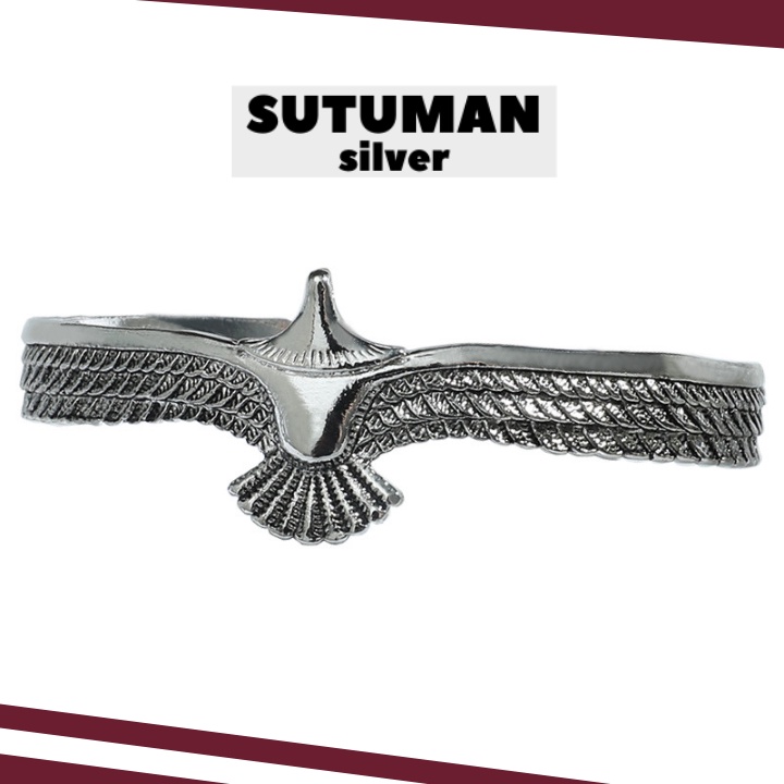 [GIAO HỎA TỐC] Vòng tay C cuff hình đại bàng thương hiệu SUTUMAN silver